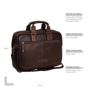 Leather Laptop Bag Brown Seth - The Chesterfield Brand from The Chesterfield Brand