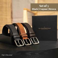 3-pack Leather Belt Fuji - The Chesterfield Brand via The Chesterfield Brand