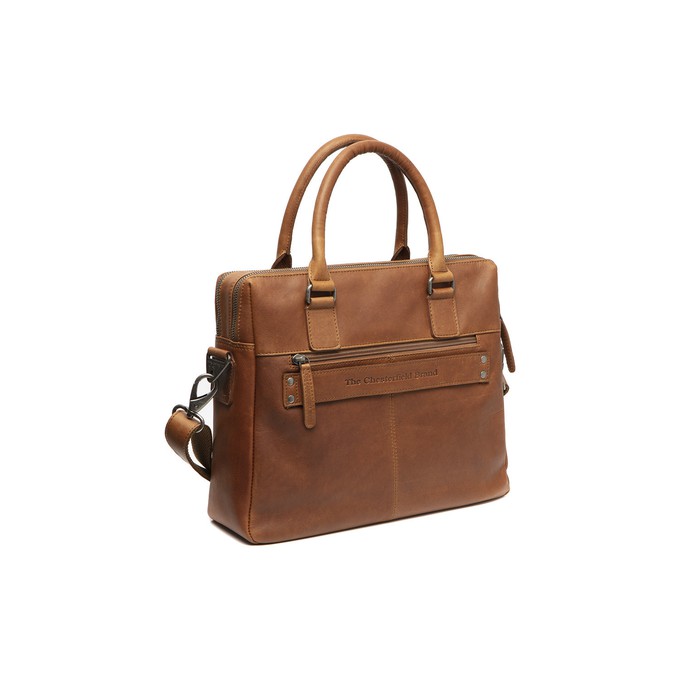 Leather Laptop Bag Cognac Santiago - The Chesterfield Brand from The Chesterfield Brand