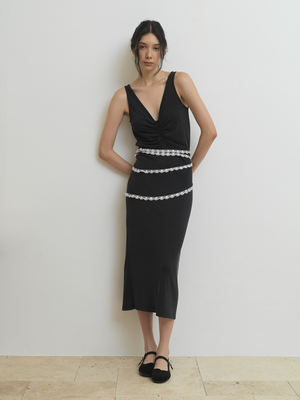 Black Organic Cotton and Modal Dress   - S | By Signe from The Collection One