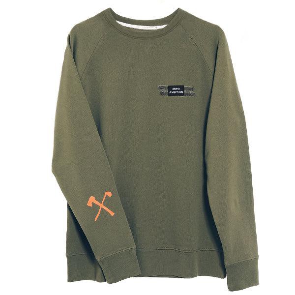 Sweatshirt - Bio-Baumwolle - Klettverschluss - armeegrün from The Driftwood Tales