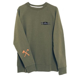 Sweatshirt - Bio-Baumwolle - Klettverschluss - armeegrün from The Driftwood Tales