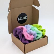 Velour Scrunchie 5-teilige Geschenkbox via TIZZ & TONIC