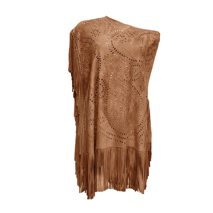 VIDA PONCHO - MID BROWN from Treasures-Design