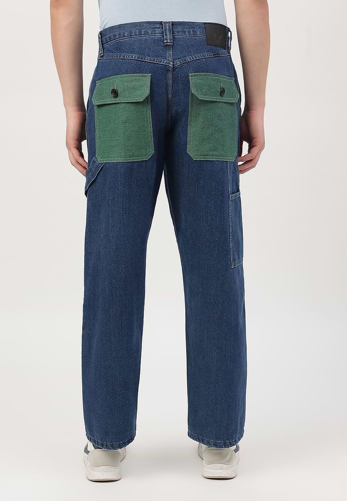 Re.Street Rebel | Hochgeschnittene Jeans mit geradem Bein in dunklem Indigoblau from Un Denim