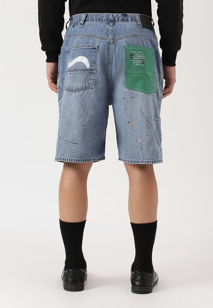 UnExcess Pledge | Bermudashorts mit hohem Bund in Mittelindigo from Un Denim