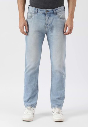 UnExcess Pledge | Mittelhohe Slim-Jeans in Hellindigo from Un Denim