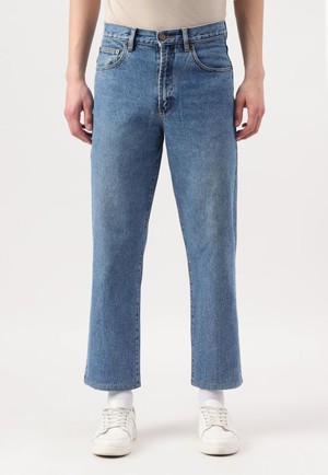 UnExcess Pledge | High Rise Baggy-Jeans in Mittelindigo from Un Denim