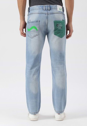 UnExcess Pledge | Mittelhohe Slim-Jeans in Hellindigo from Un Denim