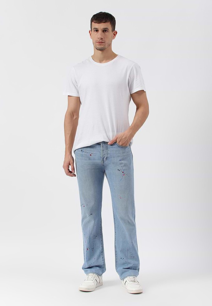 UnExcess Pledge | Gerade Jeans mit mittelhohem Bund und hellem Indigoblau from Un Denim