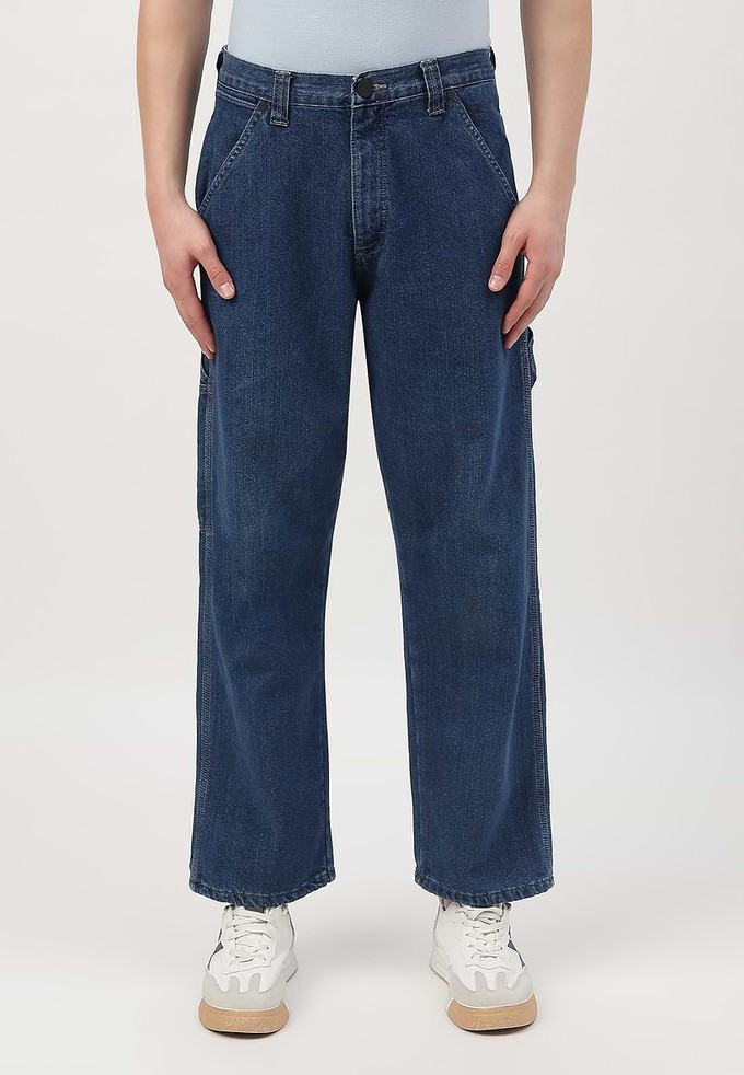 Re.Street Rebel | Hochgeschnittene Jeans mit geradem Bein in dunklem Indigoblau from Un Denim