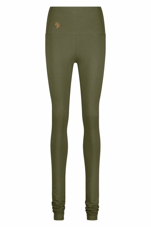 Gaia High Rise Yoga Leggings – Olive from Urban Goddess