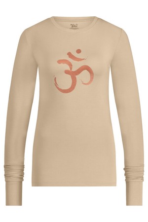 Karuna OM longsleeve yoga shirt – Sand from Urban Goddess