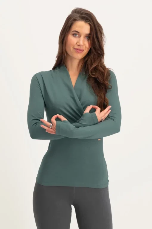 Ishtar Long Sleeve Yoga Top – Forest from Urban Goddess