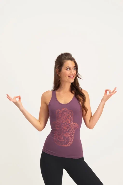 Hamsa Core Yoga Tank – Mauve from Urban Goddess