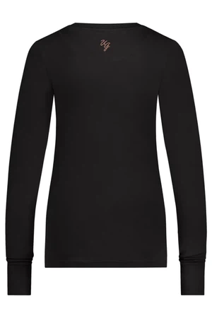 Karuna OM Longsleeve Yoga Shirt – Onyx Black from Urban Goddess