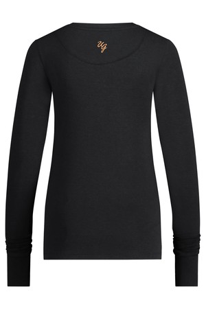 Karuna OM longsleeve yoga shirt – Urban Black from Urban Goddess