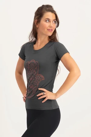 Hamsa Core Yoga Tee – Ash from Urban Goddess