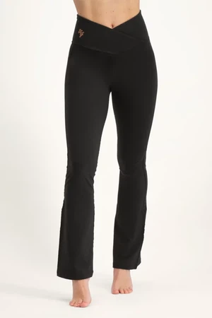 Aura Flared Yoga Sports Pants – Onyx Black from Urban Goddess