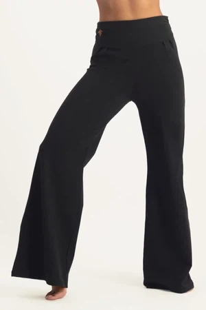 Maeve Wide Yoga Pants – Onyx Black from Urban Goddess