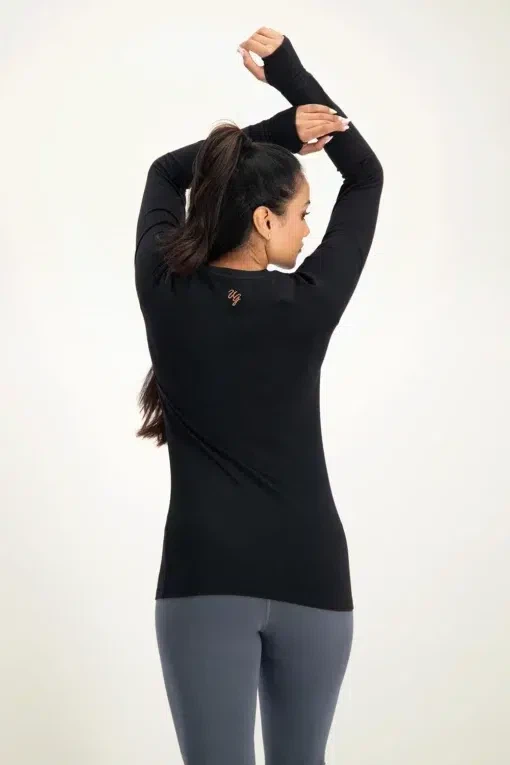 Namaste Core Yoga Longsleeve – Onyx Black from Urban Goddess