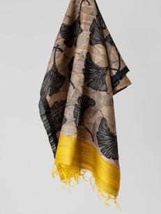 Tussar Silk Scarf Ora Black via Urban Medley