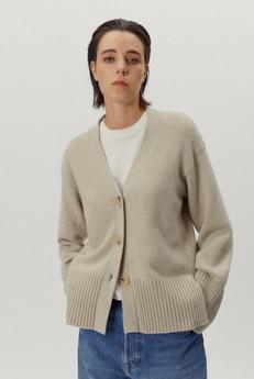 The Woolen Relaxed Cardigan - Ecru via Urbankissed