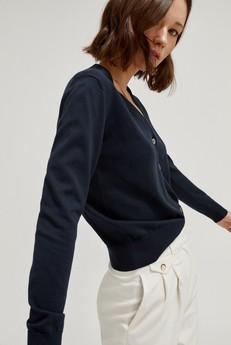 The Organic Cotton Lightweight Cardigan - Deep Blue via Urbankissed