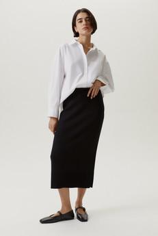 The Merino Wool Pencil Skirt - Black via Urbankissed