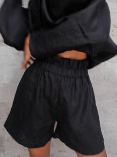 Paperbag Waist Pant Black - Stella Shorts via Urbankissed