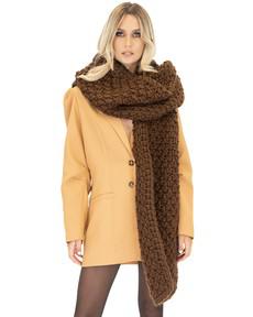 Blanket Chunky Scarf - Brown via Urbankissed