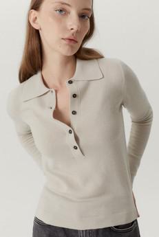 The Merino Wool Knit Polo - Pearl via Urbankissed