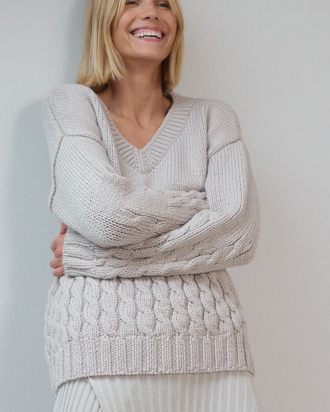 Slėniai: Silver Grey Merino Wool Sweater from Urbankissed