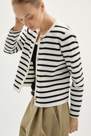 The Organic Cotton Sleek Jacket - Stripes from Urbankissed