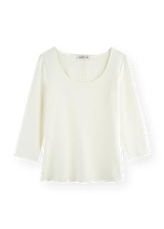 Rib top met 3/4 mouw via Vanilia