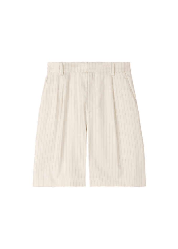 Pleated pinstripe bermuda from Vanilia