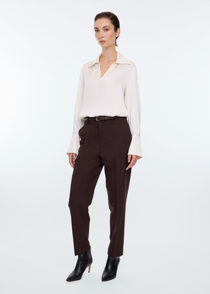 Broek Decostitch woolmix pants from Vanilia