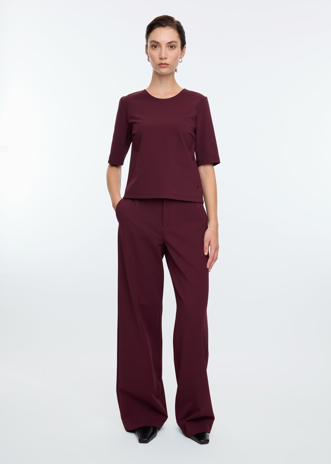 Mid sleeve twill top from Vanilia