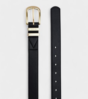 Olive Vegan Bio-Based Bamboo Classic belt in black from Votch