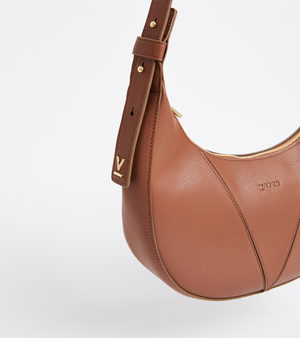 River Vegan Bio-Based Bamboo Leather Hobo Bag in Brown from Votch