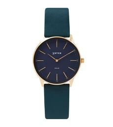 Gold & Black with Forest Green Watch | Solar Classic via Votch