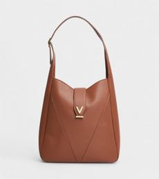 Nancy Vegan Bio-Based Bamboo Leather Elevated Tote Bag in brown via Votch