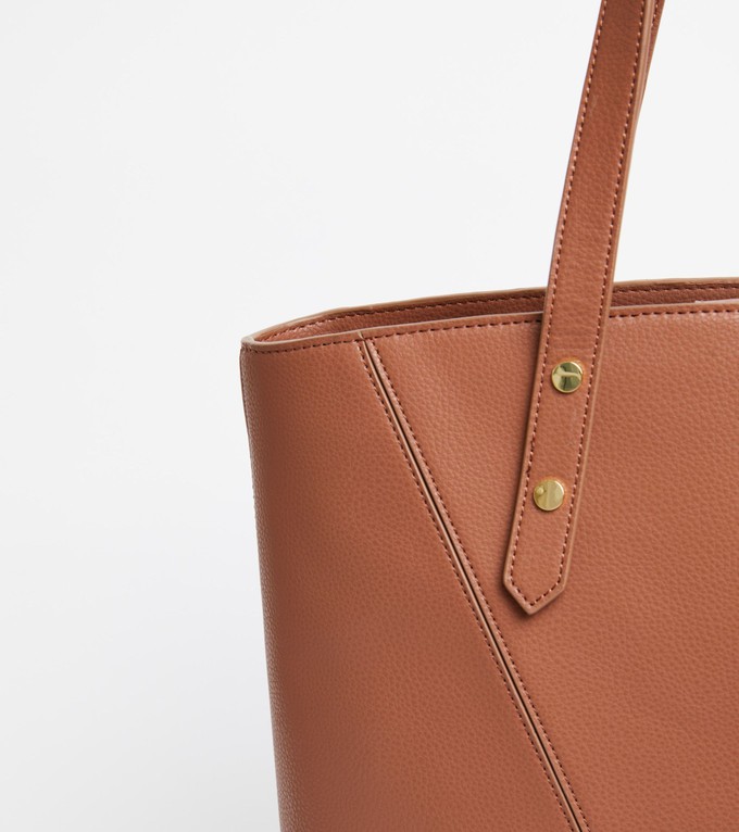 Honor Vegan Bio-Based Bamboo Leather Tote Bag in brown from Votch