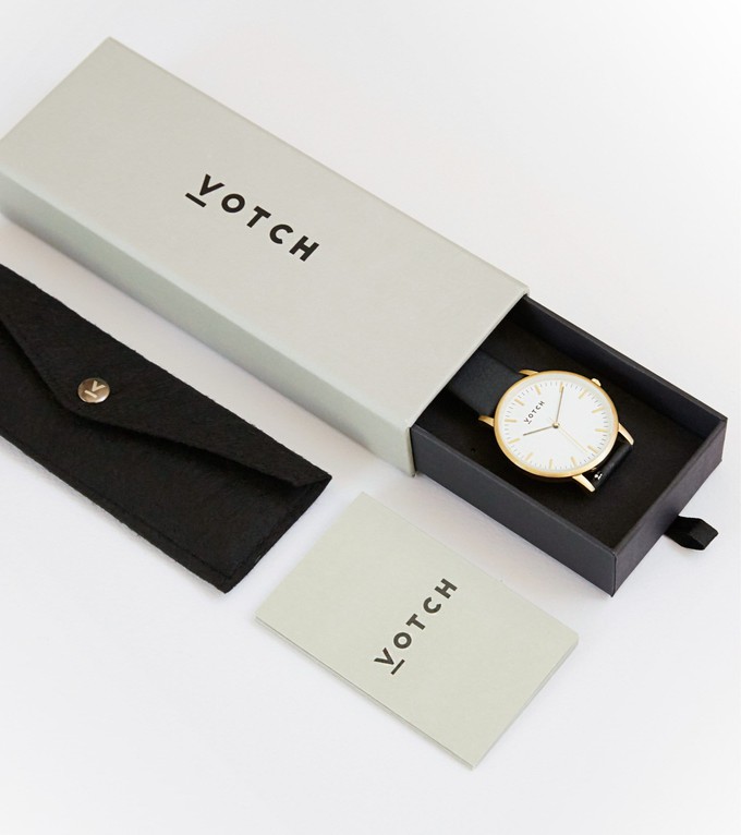 Silver & Tan Watch | Petite from Votch