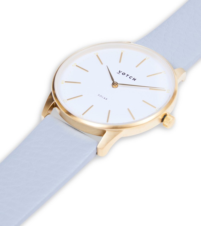 Gold & Dove Grey Watch | Solar Classic from Votch