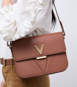 Margot Vegan Bio-Based Bamboo Leather Crossbody in Brown from Votch