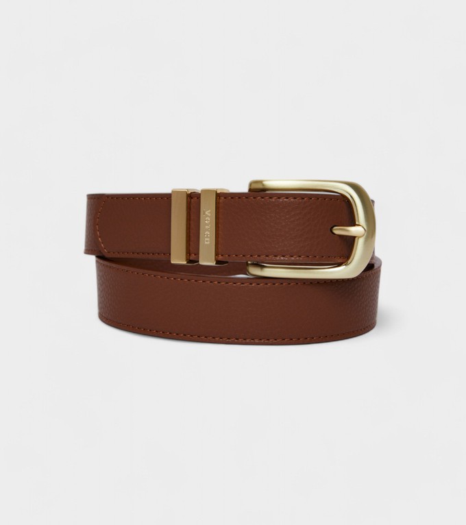 Olive Vegan Bio-Based Bamboo Classic belt in brown from Votch