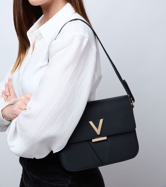 Margot Vegan Bio-Based Bamboo Leather Crossbody in Black from Votch