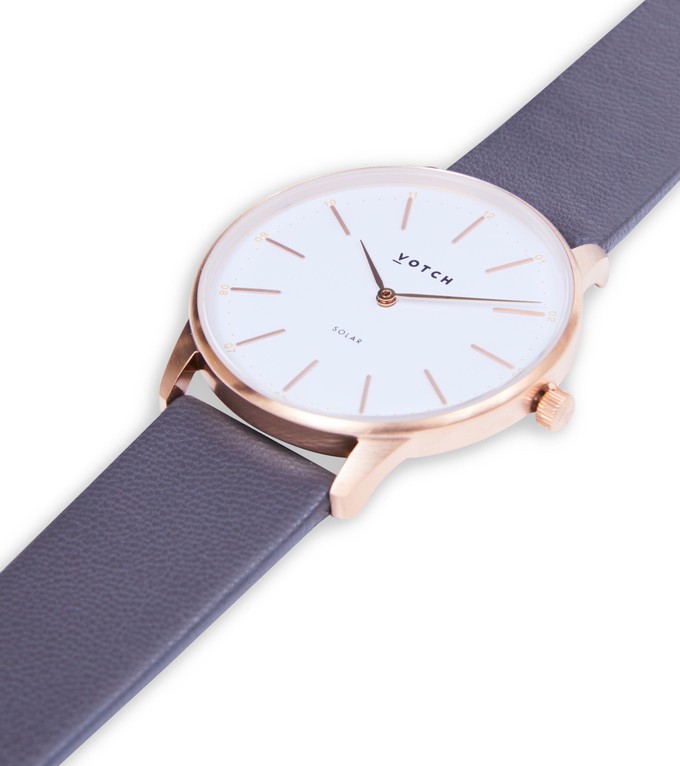 Rose Gold & Steel Grey Watch | Solar Classic from Votch