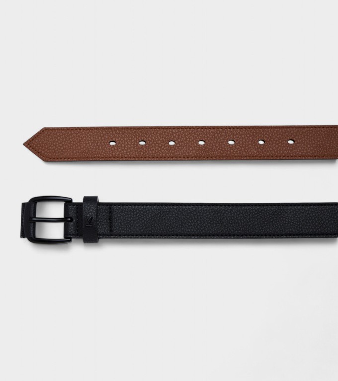 Milo Vegan Bio-Based Bamboo Contrast belt in black from Votch